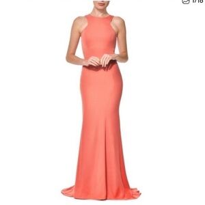 NADINE MERABI Coral Amie Gown